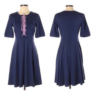 NWOT Anthropologie Maeve Fit & Flare Lace Up Dress